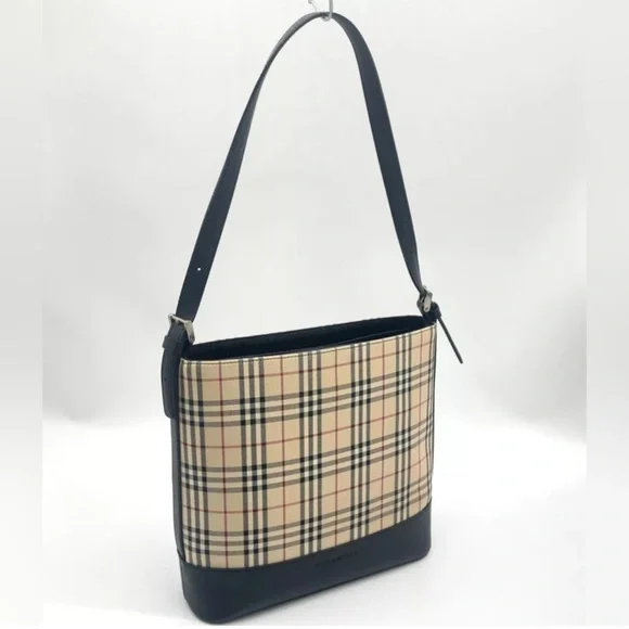 Burberry Canvas Nova Check Shoulder Bag - Picture 2 of 9